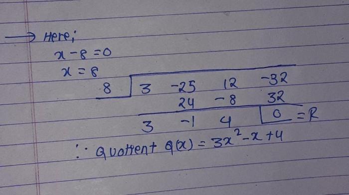 Complete the division. the quotient is 3x2