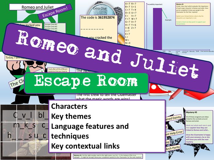 Romeo and juliet digital escape room answers