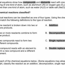 Gizmo student exploration chemical changes answer key